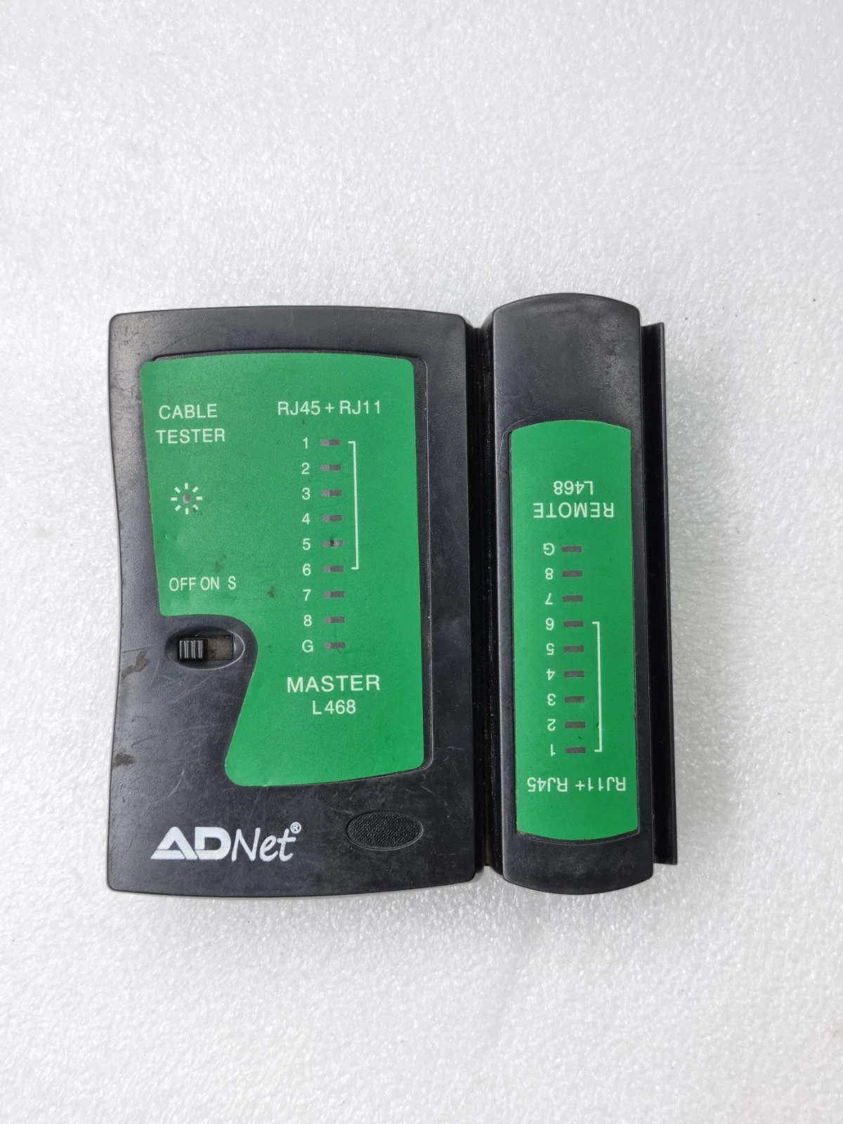 ADNET CABLE TESTER RJ45+RJ11 MASTER L468 REMOTE L468